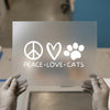 Peace Love Cats DTF Transfer Ready to Press | Pet Lover Heat Transfer