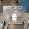 Cute Angel Cat 'Don't Stress Meowt' | DTF Transfer Ready to Press | Whimsical Heat Transfer