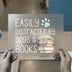Easily Distracted By Dogs & Books | DTF Transfer Ready to Press | Quirky Pet Lover Heat Transfer