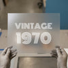 Vintage 1970 Striped Text | DTF Transfer Ready to Press | Retro Style Heat Transfer