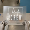 Bride Crew Floral Frame | DTF Transfer Ready to Press | Wedding Event Heat Transfer