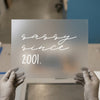 Sassy Since 2001 | DTF Transfer Ready to Press | Retro Script Heat Transfer