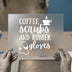 Coffee Scrubs & Rubber Gloves | DTF Transfer Ready to Press | Medical Art Heat Transfer