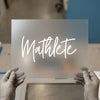 Mathlete | DTF Transfer Ready to Press | Script Font Heat Transfer