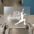 Ice Skating Silhouette | DTF Transfer Ready to Press | Elegant Script Heat Transfer