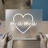 Mama Heart Script | DTF Transfer Ready to Press | Elegant Mom Heat Transfer