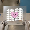 Loved Mama Heart | DTF Transfer Ready to Press | Retro Groovy Heat Transfer
