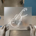 Minimalist Violin Outline | DTF Transfer Ready to Press | Musical Instrument Heat Transfer