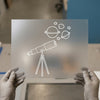 Space Explorer Telescope & Planets | DTF Transfer Ready to Press | Kids Line Art Heat Transfer