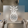 Minimalist Pineapple Outline | DTF Transfer Ready to Press | Tropical Fruit Heat Transfer