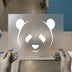 Minimalist Panda Face | DTF Transfer Ready to Press | Simple Animal Heat Transfer