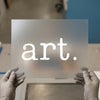 Minimalist 'art.' Word | DTF Transfer Ready to Press | Bold Serif Heat Transfer