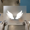 Minimalist Angel Wings | DTF Transfer Ready to Press | Stylized Icon Heat Transfer