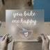 You Bake Me Happy | DTF Transfer Ready to Press | Baking Theme Heat Transfer