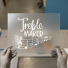 Treble Maker Music Notes | DTF Transfer Ready to Press | Musical Script Style Heat Transfer