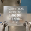 Cooking & Girls Night Out | DTF Transfer Ready to Press | Fun Quote Heat Transfer