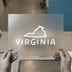Virginia State Outline & Text | DTF Transfer Ready to Press | Minimalist Heat Transfer