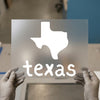 Texas Outline & Script | DTF Transfer Ready to Press | State & Script Heat Transfer