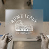 Rome Italy Colosseum Sketch | DTF Transfer Ready to Press | Travel Landmark Heat Transfer