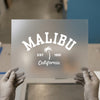 Malibu California EST 1991 | DTF Transfer Ready to Press | Retro Style Heat Transfer