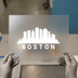 Boston Skyline | DTF Transfer Ready to Press | Cityscape Heat Transfer