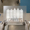 Amsterdam Cityscape | DTF Transfer Ready to Press | Iconic House Heat Transfer