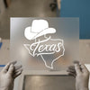 Texas Cowboy Hat Outline | DTF Transfer Ready to Press | Western Heat Transfer