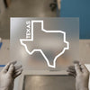 Texas Outline DTF Transfer Ready to Press | Minimalist State Heat Transfer