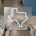 Texas Outline DTF Transfer Ready to Press | Minimalist State Heat Transfer