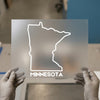 Minnesota State Outline | DTF Transfer Ready to Press | Minimalist Heat Transfer
