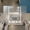 Madrid Boarding Pass | DTF Transfer Ready to Press | Travel Aesthetic Heat Transfer