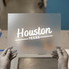 Houston Texas Script | DTF Transfer Ready to Press | Modern Calligraphy Heat Transfer
