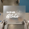 Hawaii Aloha Hibiscus | DTF Transfer Ready to Press | Tropical Script Heat Transfer