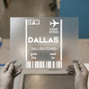 Dallas DFW Airport Code | DTF Transfer Ready to Press | Travel Ticket Heat Transfer