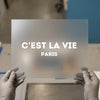 C'est La Vie Paris | DTF Transfer Ready to Press | Minimalist Type Heat Transfer