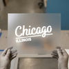 Chicago Illinois Script | DTF Transfer Ready to Press | City Style Heat Transfer