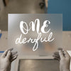 ONEderful | DTF Transfer Ready to Press | Script Style Heat Transfer