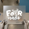 Tornado Illustration | DTF Transfer Ready to Press | Bold Typography Heat Transfer