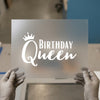 Birthday Queen Crown | DTF Transfer Ready to Press | Celebration Heat Transfer