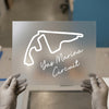 Yas Marina Circuit Outline | DTF Transfer Ready to Press | Motorsport Heat Transfer