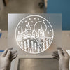 Magical Castle & Forest | DTF Transfer Ready to Press | Outline Heat Transfer