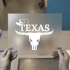 Texas Longhorn Skull & Cowboy Hat | DTF Transfer Ready to Press | Western Heat Transfer
