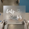 Baby Sis Hearts | DTF Transfer Ready to Press | Script Font Heat Transfer