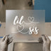 Lil Sis Script Hearts | DTF Transfer Ready to Press | Cute Sibling Heat Transfer