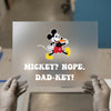 Dad-Key Moustache Mouse | DTF Transfer Ready to Press | Humorous Character Heat Transfer