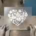 Healthy Food Heart | DTF Transfer Ready to Press | Outline Style Heat Transfer