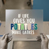 Potato Latkes Quote | DTF Transfer Ready to Press | Humorous Foodie Heat Transfer