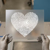 Fingerprint Heart | DTF Transfer Ready to Press | Unique Heat Transfer
