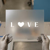 Love Heart | DTF Transfer Ready to Press | Romantic Script Heat Transfer