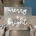 Merry + Bright | DTF Transfer Ready to Press | Holiday Script Heat Transfer